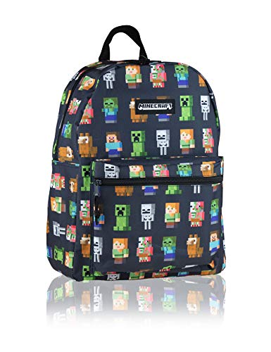 Minecraft Multi Character - Mochila para chá, preto/verde