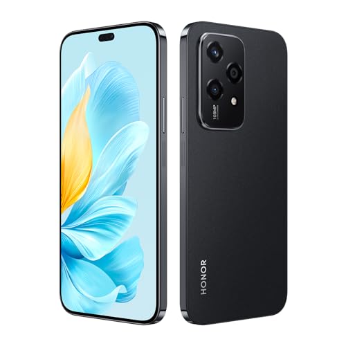 HONOR Smartphone 200 Lite 5G, Câmara tripla 108MP+5MP+2MP,MediaTek Dimensity 6080 (6nm), 8Go+256Go Mobile Phones, AMOLED 6,7", 4500 mAh/Dual SIM/NFC/GPS, MagicOS 38A Android 14, preto