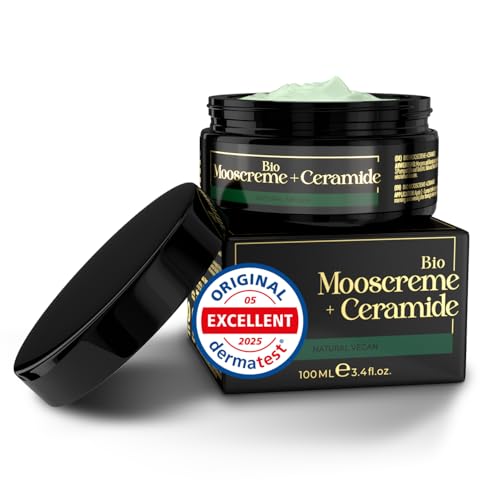 Creme BIO anti-envelhecimento com extrato de musgo de 100 ml • com MossCellTec™, ceramidas e ácido hialurónico • manteiga de carité vitamina E • vegana • Hidratação e cuidado natural