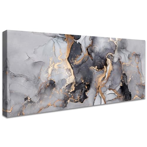 Moldura de madeira grandes quadros decoração sala de estar modernos tela decorativa abstrato preto cinzento ouro pintura imagem minimalista mármore quadros decorativos sala de estar quarto sala de