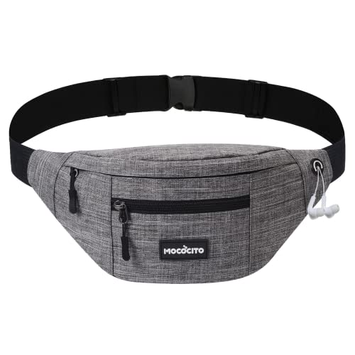 MOCOCITO pochetes homem e mulher impermeável com alça ajustável de 135 cm, grande capacidade para telemóvel de 6,5" / chaves / cartões / viajar/correr/moto/bicicleta / acampar / comprar