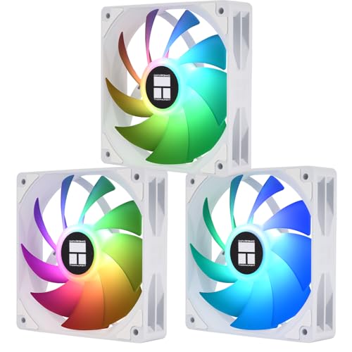 TR TL-C12CW-X28-S X3, ventilador de refrigeração branco, ventilador de PC com velocidade de 1550 rpm, ventilador de refrigeração de capa de computador de 120 mm,