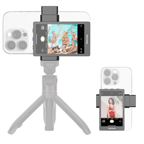 Newmowa 4K 30 com cabo + 1080P sem fios gravação Vlog Selfie monitor de ecrã de telefone, câmara traseira de telefone para Selfie Vlog TikTok, compatível com iPhone
