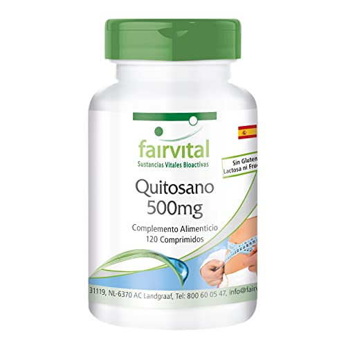 Chitosan 500 mg - Quitosana - Alta dose - Fibra natural - 120 comprimidos - qualidade alemã