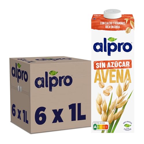 Alpro Bebida vegetal de aveia sem açucar, conjunto de 6 x 1 l