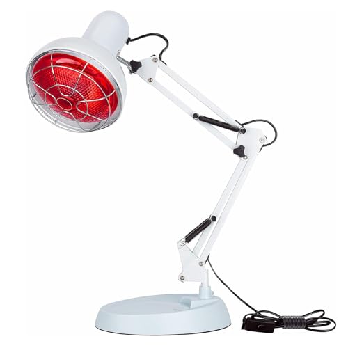 WOOLUCK Candeeiro infravermelho fisioterapia 150 W, lâmpada de luz vermelha terapia de luz infravermelha para a dor, para aquecedor candeeiro de calor infravermelho