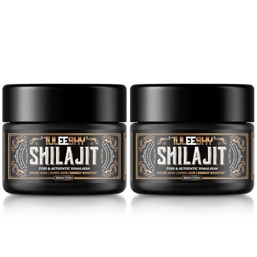 Shilajit Purificado resina de Shilajit do Himalaia, alto em ácido fúvico, erva natural com mais de 85 minerais (embalagem de 2)