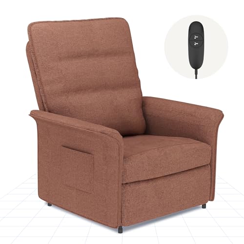 FLEXISPOT Poltrona de Relax elétrica com encosto ajustável, reclinável de 105° a 155°, poltrona reclinável, sofá Relax ergonómico para quarto, sala de estar e cinema em casa (bege)