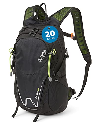 Terra Peak® Mochila de caminhada 20 L para homem e mulher (ATIVE 20 Pequeno) - mochila de montanha, trekking e viagem ao ar livre, ergonómica e impermeável, com ventilação traseira (respirável)