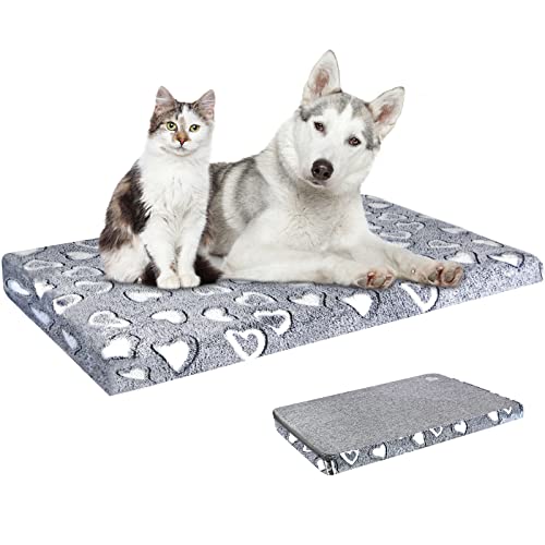 VANKEAN Dog Bed reversível (Cool & Warm), estilo 48" Pet Bed Mattress, Water Proof Linings, capa lavável à máquina, Firm Support Pet Bed for XX-Large Dogs até 110 lbs, cinzento claro