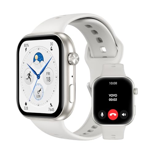 HONOR Choice Watch 2i, chamadas Bluetooth Smart Watch, 1,85 polegadas AMOLED, 14 dias de autonomia, Spo2, 1ATM, IP68, compatível com Android e iOS, branco