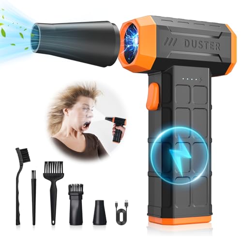 Ventilador de pó elétrico, canalizador de ar comprimido, potente 3 velocidades ajustáveis 150000 RPM ar comprimido limpeza PC com 9000 mAh bateria e luz LED, para limpar PC, sofá, teclado, co. che