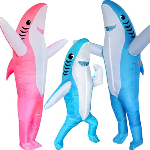 FXICH Fantasia insuflável de tubarão para adultos, fantasia de tubarão para Halloween, fantasia de fantasia (inflatable shark costume)