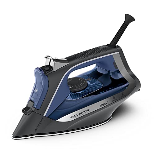Rowenta Access Steam Ferro a vapor de 2500 W, golpe 140 g/min e vapor contínuo de 40 g/min, sola Microsteam 300, ponta precisa, sistema anticalcário e proteção anti-gotejamento, azul, DW4301
