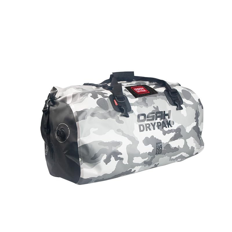 Greanthour Bolsa seca impermeável para motocicleta, bolsa de bagagem, grande espaço de armazenamento, ombros adequada para ciclismo, campismo, desportos aquáticos (céu, 60 L)