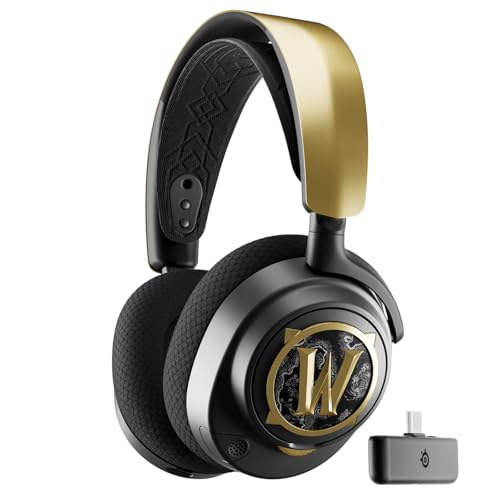 SteelSeries Arctis Nova 7 Wireless auriculares Gaming multiplataforma - edição World of Warcraft - objeto no jogo - 2,4 GHz Bluetooth - bateria 38H com USB-C - Playstation, PC, Switch