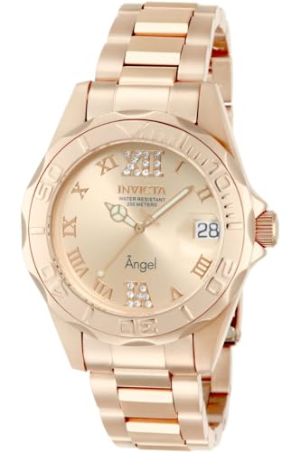 Invicta Angel relógio quartzo para mulher em aço inoxidável - 38 mm