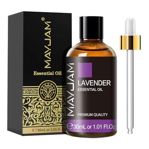 MAYJAM Óleo essencial de lavanda 30 ml, óleo de lavanda para difusor de humidificador, bricolagem, casa, acessórios