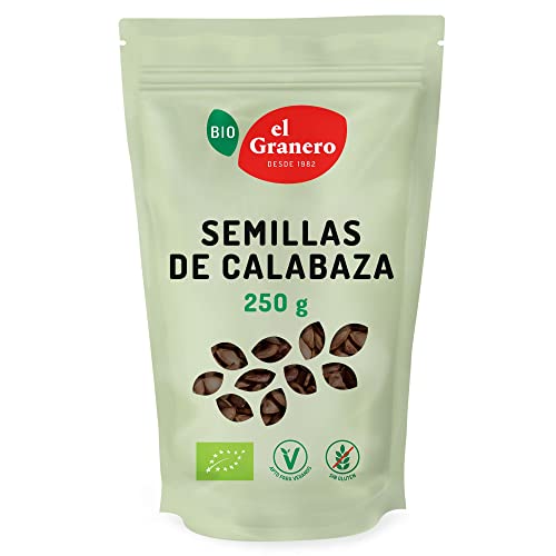 El Granero Integral - Sementes de abóbora - 250 g - rico em vitaminas e minerais - fortalece o sistema imunitário - ideal para todos os pratos - adequados para veganos