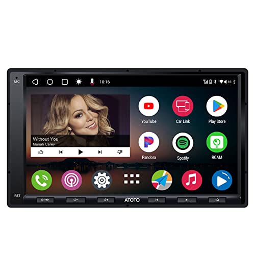 ATOTO A6PF Android Radio 2 DIN, CarPlay sem fios, Android Auto sem fios, ecrã táctil de 7 polegadas Dab + auto-rádio, 2 Bluetooth, ligação à internet sem fios/BT/USB, HD LRV, 2G+32G, A6G2A7PF