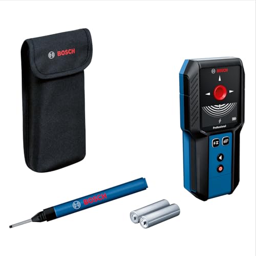 Bosch Professional Dispositivo de localização GMS 120-27 (Profundidade máxima de deteção de metal não magnético/metal magnético/cabos de tensão/madeira: 120/100/50/30 mm, marcador, bolsa