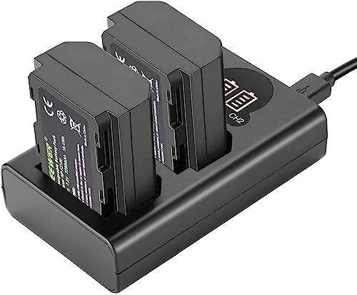 NEEWER 2 pacotes de 2280 mAh NP-FZ100 bateria de substituição e carregador duplo USB com ecrã LCD, compatível com Sony ZV-E10II A9III A7CII ZV-E1 A7III A7IV FX3 FX30 A6700 A1 A7C A7C. R A7RIV A7RV