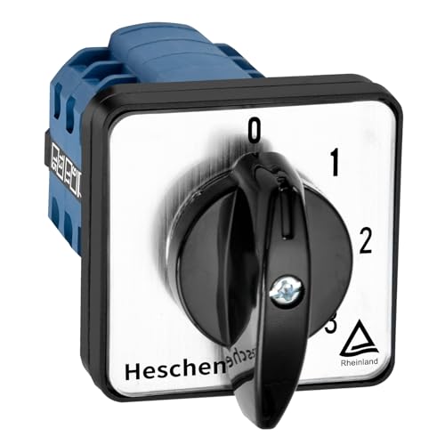 Heschen Interruptor seletor de cames rotativo universal LW28-20/0-4,4 660 V 20 A 5 posições 4 fase 16 terminais CE