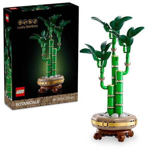 LEGO Bambu botânico da sorte planta artificial de interior, decoração de casa e escritório, casaco para construção para adultos, presente romântico para mulheres, algemas e casal 10344