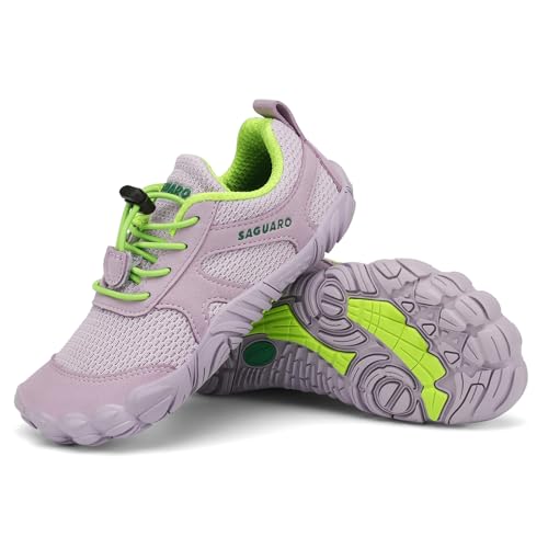 SAGUARO Barefoot Sapatilhas minimalistas confortáveis sapatilhas de Trail Running para meninos e meninas, Gr.24-36