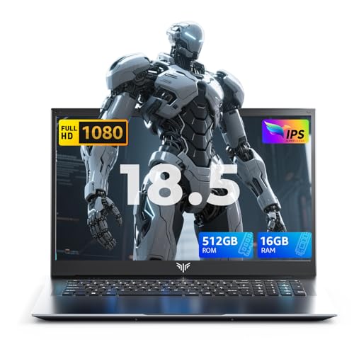 Tivique Computador portátil de 18,5 polegadas, 8000 mAh, Twin Lake N150 (até 3,6 GHz), 16 GB DDR4, 512 GB SSD até 2 TB, 1920 x 1080 IPS Full HD, BT5,0, HDMI, Tipo-C, A, A, A, A, A, A, A, A, A, A, A, A
