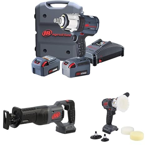 Ingersoll-Rand W7172-K22B-EU Chave de impacto sem fios de 3/4 polegadas 20 V, 2 baterias de Li-Ion BL2022 5,0 Ah e kit de carregador em 1 pasta de transporte