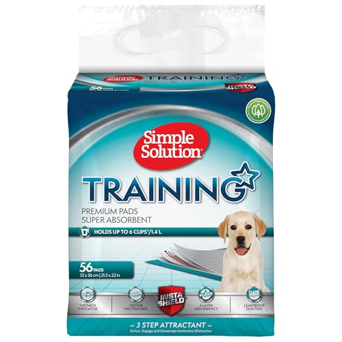 Simple Solution Almofadas de treino premium para cães e cachorros, embalagem de 56