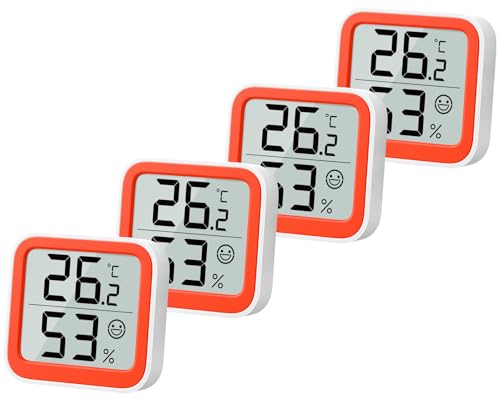 NOKLEAD Termómetro medidor de humidade interior mini higrômetro monitor dispositivo de medição de temperatura ambiente com ícone de rosto indicador de conforto interruptor ℃/GZRD para estufa