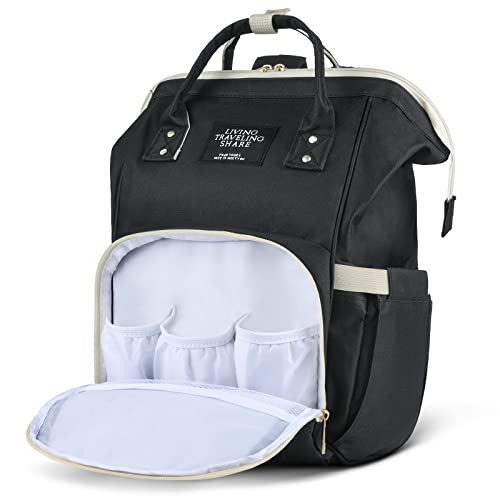 Vicloon Mochilas para fraldas, bolsa de bebé para mãe, mochilas de fraldas para bebé com saco de babadores, grande capacidade mochila de mudança bolsa para fraldas para mãe e pai