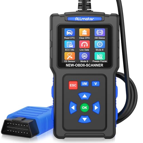 ALLmeter OBD2 Diagnóstico máquina diagnóstico carro multimarca espanhol com 9 protocolos para verificar a luz de Check Engine Leer DTC sensor de O2 sistema EVAP scanner para carros após 1996