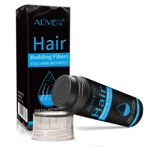 Fibras Capilares preto 27,5 g fibra cabelo para perda de cabelo Hair Building pó cabelo homem e mulher (preto)