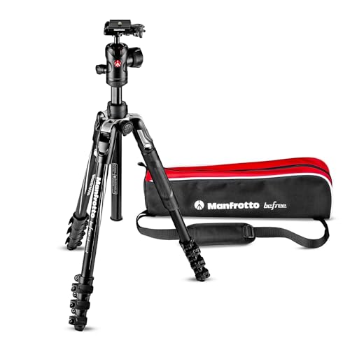 Manfrotto Befree Advanced - Tripé com fecho de alavanca, kit de tripé de viagem com cabeça esférica, portátil e compacto, tripé de alumínio para câmaras DSLR SLR sem espelhos e acessórios