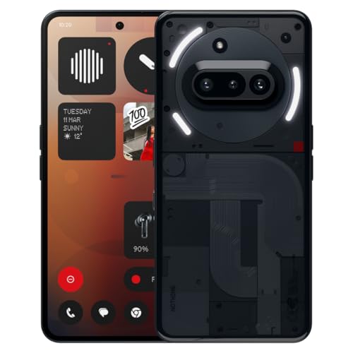 Nothing Phone (3a) 128 GB, Smartphone com câmara frontal de 32 MP, Ultra Zoom 30x, carregamento rápido a 50 W e ecrã AMOLED flexível FHD+ de 6,77" - preto