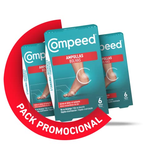 COMPEED Ampolas sortidas, adesivos hidrocolóides contra roçaduras, pack 3 x 6 unidades.