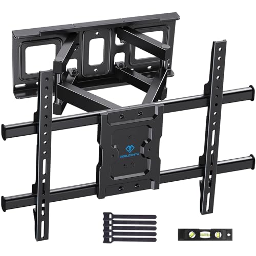 PERLESMITH Suporte de parede para TV de 37 a 85 polegadas até 60 kg, suporte para TV articulado inclinável e giratório, suporte para TV 65 MAX VESA 600 x 400 mm