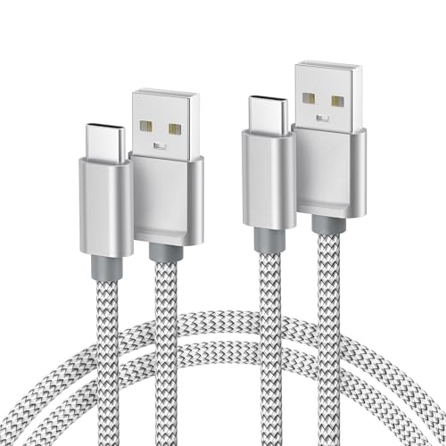 Basesailor Cabo carregador para iPhone 16 15 Pro Max, USB C 2M 2-Pack, cabo de carregamento rápido tipo C para MacBook, iPad Pro 10 Mini 6 7, Air 4 5, Samsung Galaxy Z Fold Flip, 22 S23 S24, A52 53W