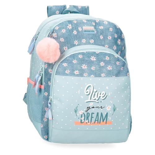 MOVOM Live your dreams mochilas, mochilas escolares, mochilas infantis, inclui pompom decorativo, vários compartimentos Joumma Bags