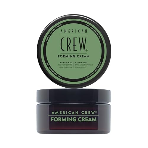American Crew - Forming Cream, cera para o cabelo masculino, fornece fixação e brilho médio, repele a humidade, fornece espessura para um penteado intacto, com aloé vera, 85 g