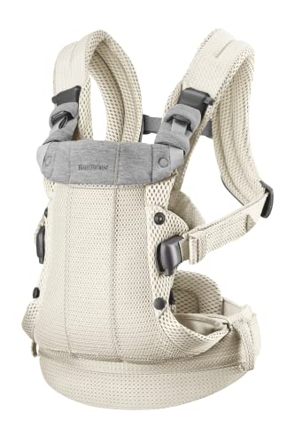 BabyBjörn Mochila porta-bebé Harmony, malha 3D, creme
