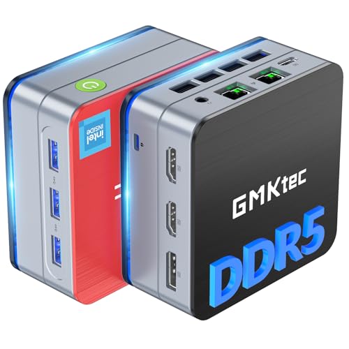 GMKtec G2 Plus Mini PC, Intel Twin Lake N150 (4C/4T) até 3,6 GHz, mini computador de secretária Windows 11 Pro, 12 GB LPDDR5 RAM, 512 GB SSD, WiFi 6, BT5.2