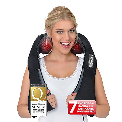 Donnerberg® Massajador cervical e costas manual | massajador pescoço | garantia de 7 anos | massajador muscular| calor infravermelho| qualidade alemã
