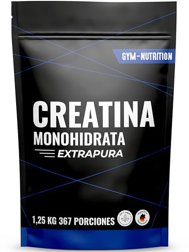 Creatina mono-hidratada extrapura - 1,25 kg (367 porções) - creatina vegana em pó sem sabor - Produzida na Alemanha