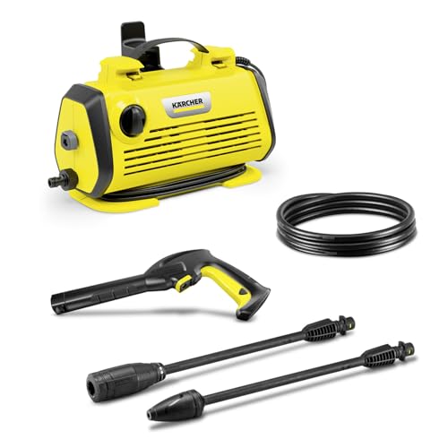 Kärcher Hidro-limpeza K 3 Horizontal Plus, pressão: 120 Bar, fluxo: 380 l/h, desempenho: 25 m²/h, filtro de água, peso: 4,8 kg, pistola e mangueira de alta pressão, turbo