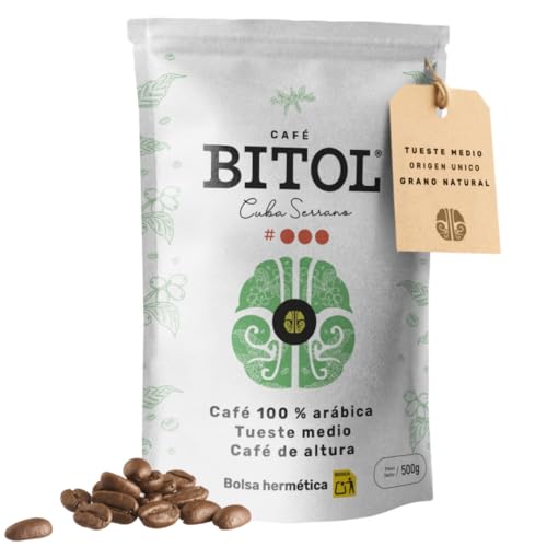 Café especial em grão cuba serrano 100% árabe BITOL #3 - de altura sabor chocolate jasmim baunilha torrada natural corpo sedoso baixa azia ideal para expresso cafeteira italiana ou filtrado V60