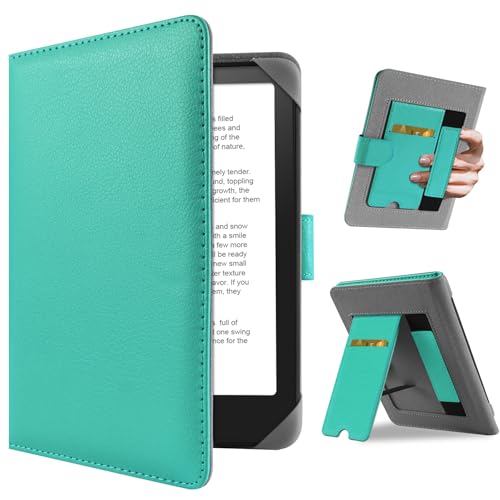 HoYiXi Capa universal para 6,8''/7" Kindle eReade compatibilidade Pocketbook/Tolino/Sony/Paperwhite/Kobo Clara HD/Kobo Clara 2E,6-7 polegadas eReade capa Cover Case, Cyan
